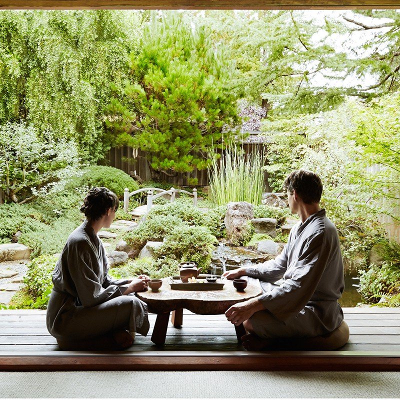 Couple in Tea Garden